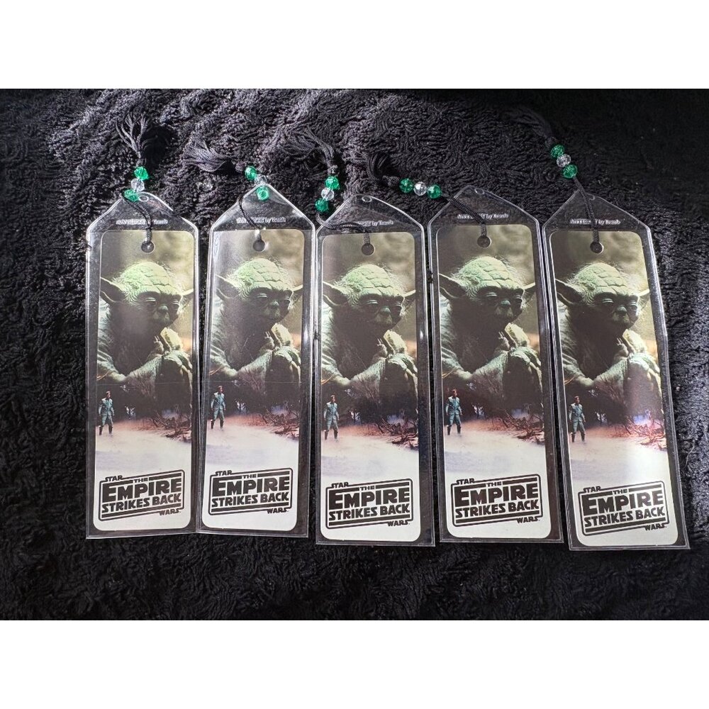Star Wars Yoda Bookmarks With Beaded Tassels - Set Of 5 Empire Strikes Back